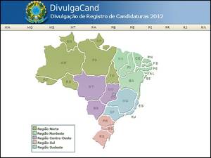 Imagem da página inicial do DivulgaCand 2012